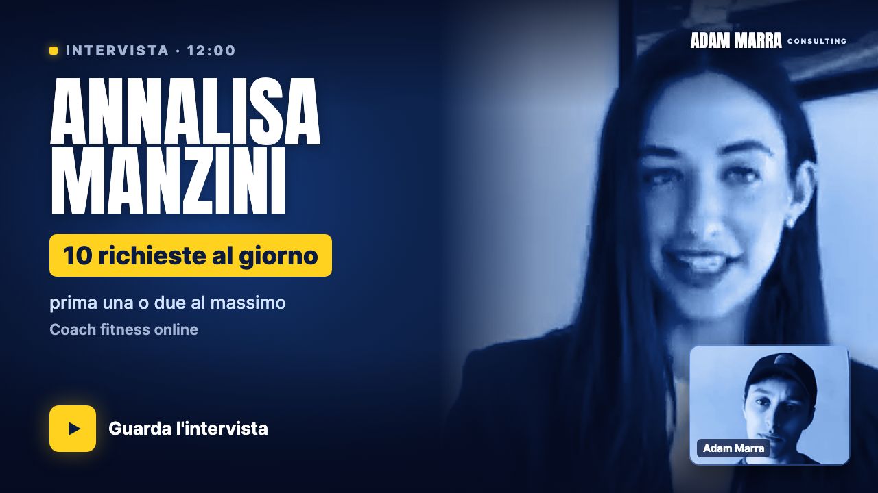 Guarda l'intervista a Annalisa Manzini: 10 richieste al giorno